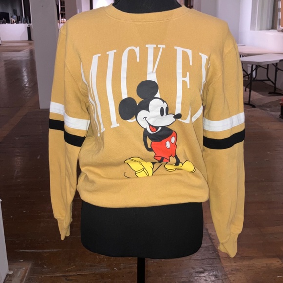 Mustard yellow Mickey Mouse sweatshirt - Picture 6 of 12